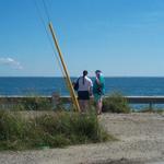 At the beach with Lisa & Lorraine